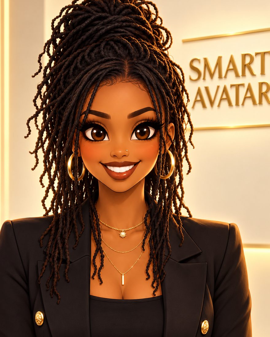 Portrait illustré de MIA, qui présente l'offre Smart Avatar